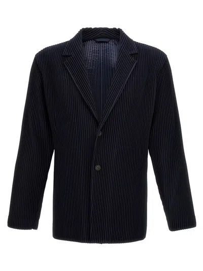 ISSEY MIYAKE HOMME PLISSE' ISSEY MIYAKE MEN SINGLE-BREASTED PLEATED BLAZER