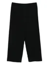 Issey Miyake Straight-leg Trousers With Pleated Texture And Elasticated Waistband In Black