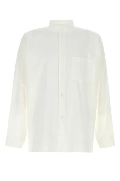 ISSEY MIYAKE HOMME PLISSE' ISSEY MIYAKE MEN WHITE POPLIN SHIRT