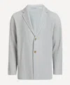 Issey Miyake Homme Plisse  Mens Core Pleated Long Blazer