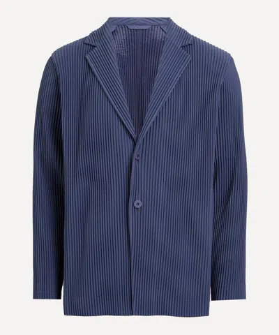 Issey Miyake Homme Plisse  Mens Core Pleated Long Blazer