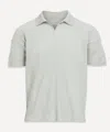 Issey Miyake Homme Plissé  Basic Pleats Polo Shirt In Light Grey
