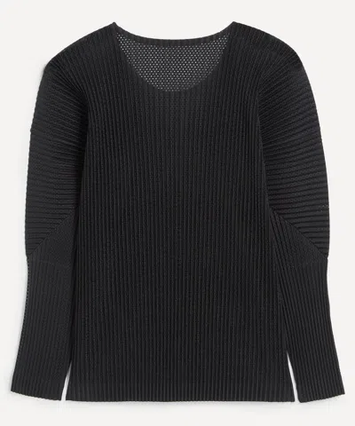 Issey Miyake Homme Plisse  Mens Light Mesh Black Top