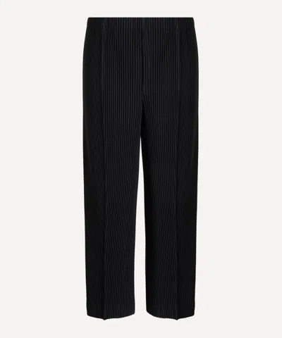 Issey Miyake Homme Plisse  Mens Mc January Black Pleated Straight-leg Trousers