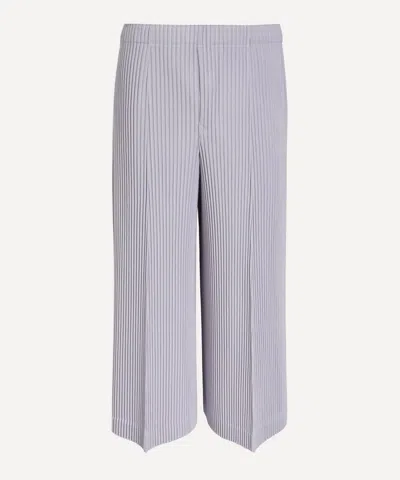 Issey Miyake Homme Plisse  Mens Mc June Cloud Grey Pleated Shorts In Gray