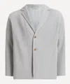 Issey Miyake Homme Plisse  Mens Single-breasted Pleated Blazer
