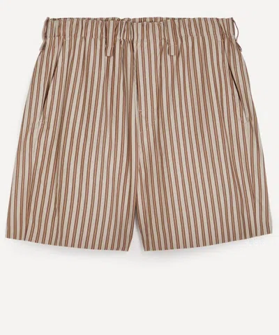 Issey Miyake Striped Shorts In Multi