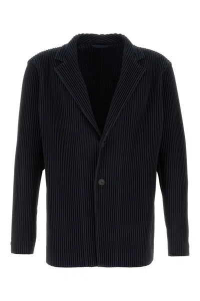 ISSEY MIYAKE GIACCA IN POLIESTERE BLU NOTTE  UOMO