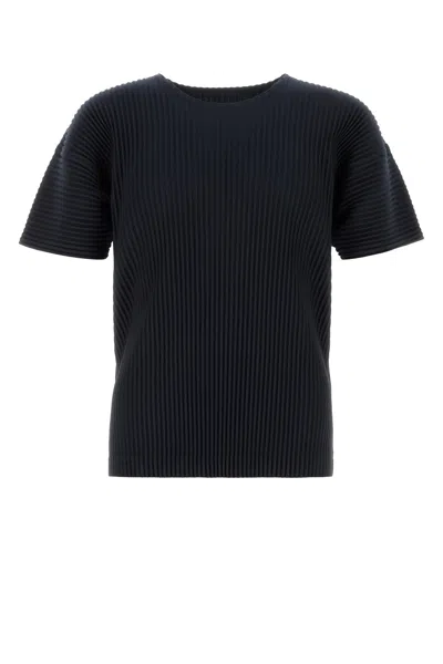 ISSEY MIYAKE T-SHIRT IN POLIESTERE BLU NOTTE  UOMO