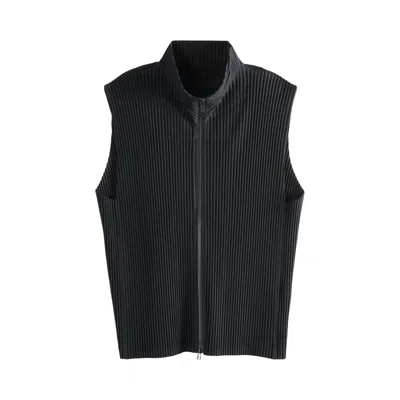 Pre-owned Issey Miyake Homme Plissé  Monthly Colors April Vest 'black' | Men's Size 3