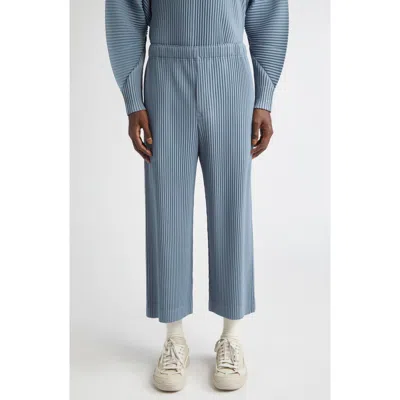 Issey Miyake Homme Plissé  Monthly Colors August Pleated Pants In Blue
