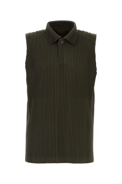 Issey Miyake Homme Plisse'  Colors Tank Top In Brown