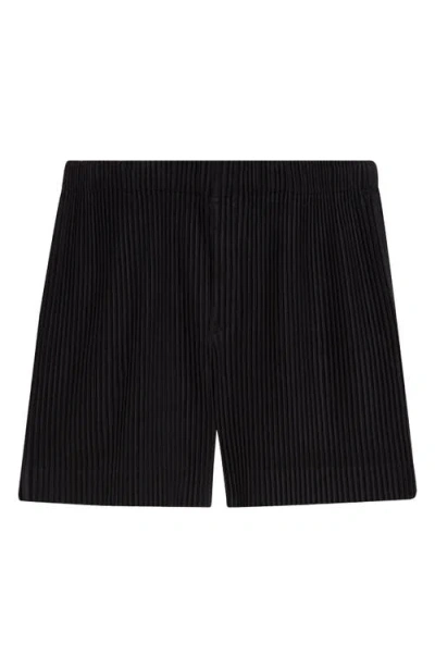 Issey Miyake Homme Plissé  Monthly Colors July Pleated Shorts In Black