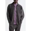 Issey Miyake Homme Plissé  Monthly Colors March Pleated Shirt Jacket In Charcoal Gray