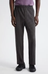 Issey Miyake Homme Plissé  Monthly Colors March Pleated Straight Leg Pants In Charcoal Gray