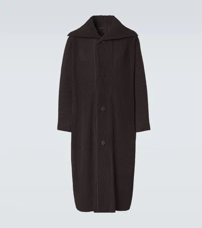 Issey Miyake Monthly Colors Pleated Coat In Multi