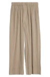 Issey Miyake Cappuccino Polyester Wide-leg Pant In Grain Beige