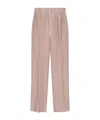 Issey Miyake High-waisted Pleated Trousers With Straight Leg Silhouette In Pink