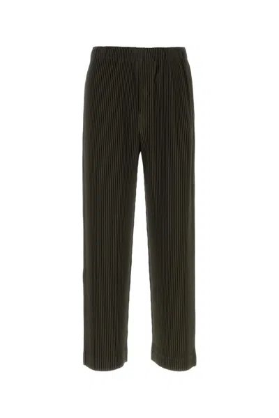 Issey Miyake Homme Plissé  Pleats Straight Leg July Pant In Brown