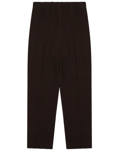 Issey Miyake Homme Plisse  Pantalone Tuxedo Plissettato In Brown
