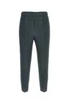 Issey Miyake Homme Plisse'  Teal Green Polyester Pant In Blue