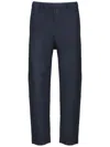 Issey Miyake Pleated Fabric Trousers In Blue