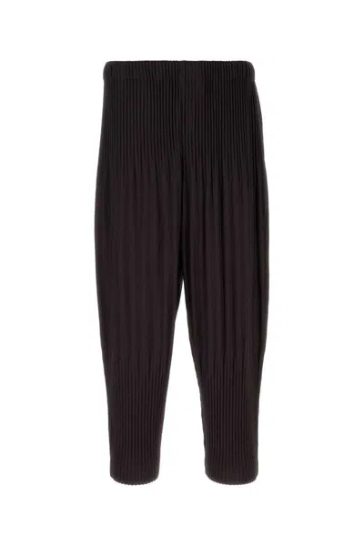Issey Miyake Aubergine Polyester Pant In Purple
