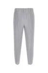 Issey Miyake Ankle Length Vertical Striped Trousers In Purple