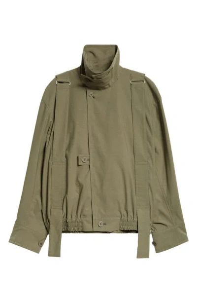 Issey Miyake Homme Plissé  Parachute Jacket In Khaki