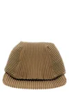 Issey Miyake Pleated Baseball Cap Hats Beige In Brown