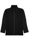 Issey Miyake High-neck Technical-pleated Track Top In Black