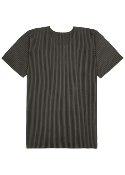 Issey Miyake Homme Plissé  Pleated Jersey T-shirt In Green