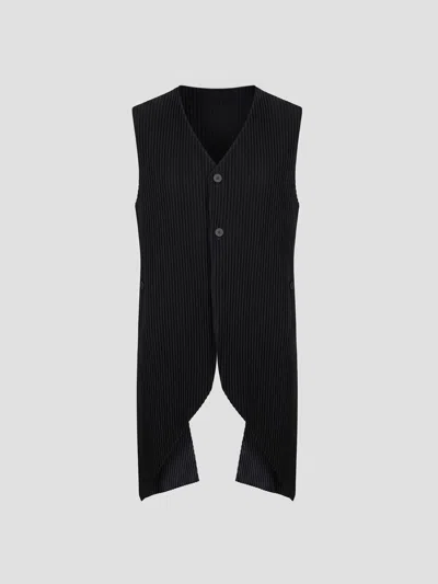 Issey Miyake Homme Plissé  Pleated Mini Vest In 15
