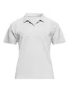 Issey Miyake Ribbed V-neck Polo Shirt With Striped Pattern