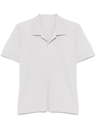 Issey Miyake Homme Plisse'  Pleated Polo Shirt