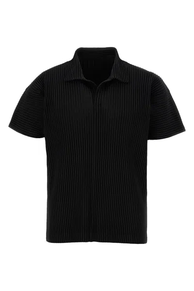 ISSEY MIYAKE HOMME PLISSE' ISSEY MIYAKE PLEATED POLO SHIRT