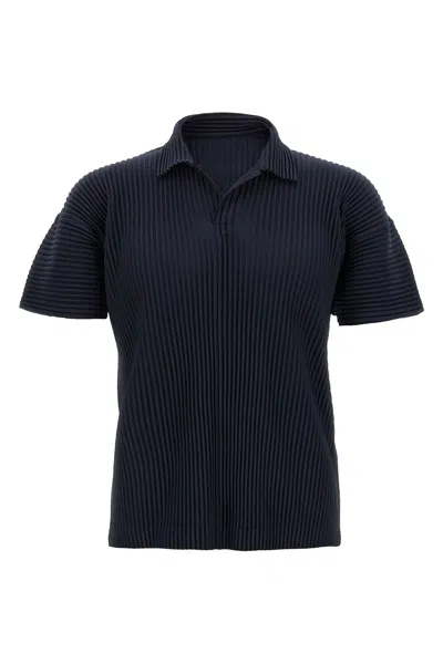 ISSEY MIYAKE HOMME PLISSE' ISSEY MIYAKE PLEATED POLO SHIRT