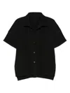 Issey Miyake Pleated Short-sleeve Shirt In Black
