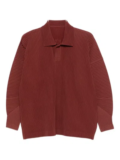 ISSEY MIYAKE HOMME PLISSE' ISSEY MIYAKE PLEATED POLO SHIRT