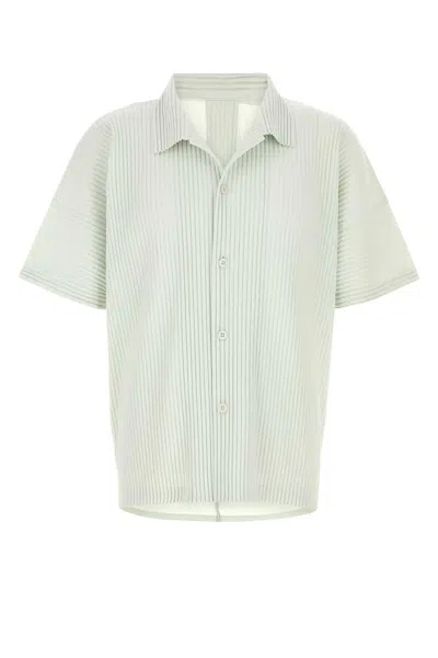 Issey Miyake Homme Plisse'  Pleated Polyester Shirt In Green