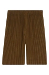 Issey Miyake Homme Plissé  Pleated Shorts In Green