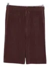 Issey Miyake Color Pleats Shorts In Brown