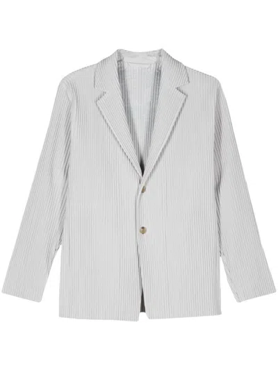 ISSEY MIYAKE HOMME PLISSE' ISSEY MIYAKE PLEATED SINGLE-BREASTED JACKET