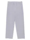 Issey Miyake Straight Pleated Trousers Striped Pattern