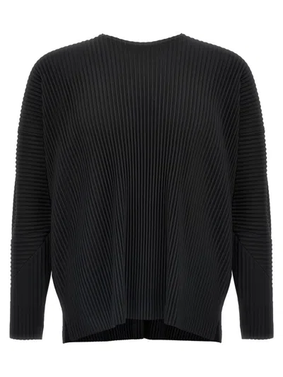 Issey Miyake Homme Plissé  Pleated T-shirt In Black