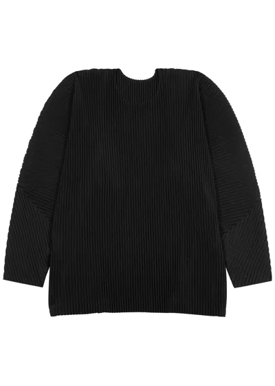 Issey Miyake Homme Plissé  Pleated Top In Black