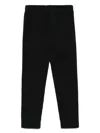 Issey Miyake Pleated Trousers With Concealed Button Fastening And Elasticated Waistband In Black