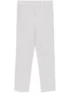 Issey Miyake Ribbed Texture Tailored Trousers Pockets In Light Grey