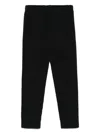 Issey Miyake Pleated Trousers With Concealed Button Fastening And Elasticated Waistband In Black