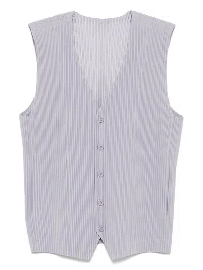 ISSEY MIYAKE HOMME PLISSE' ISSEY MIYAKE PLEATED V-NECKED VEST